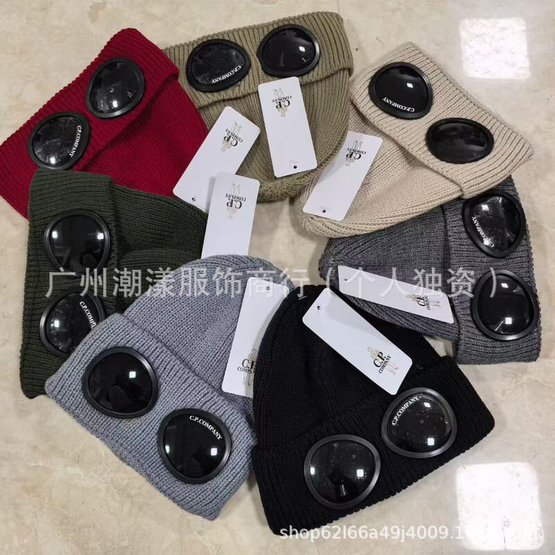 Cp Pilot Autumn and Winter Knitted Hat for Men and Women, Warm Woolen Hat, Knitted Hat That Makes the Face Look Smaller, Casual and Versatile