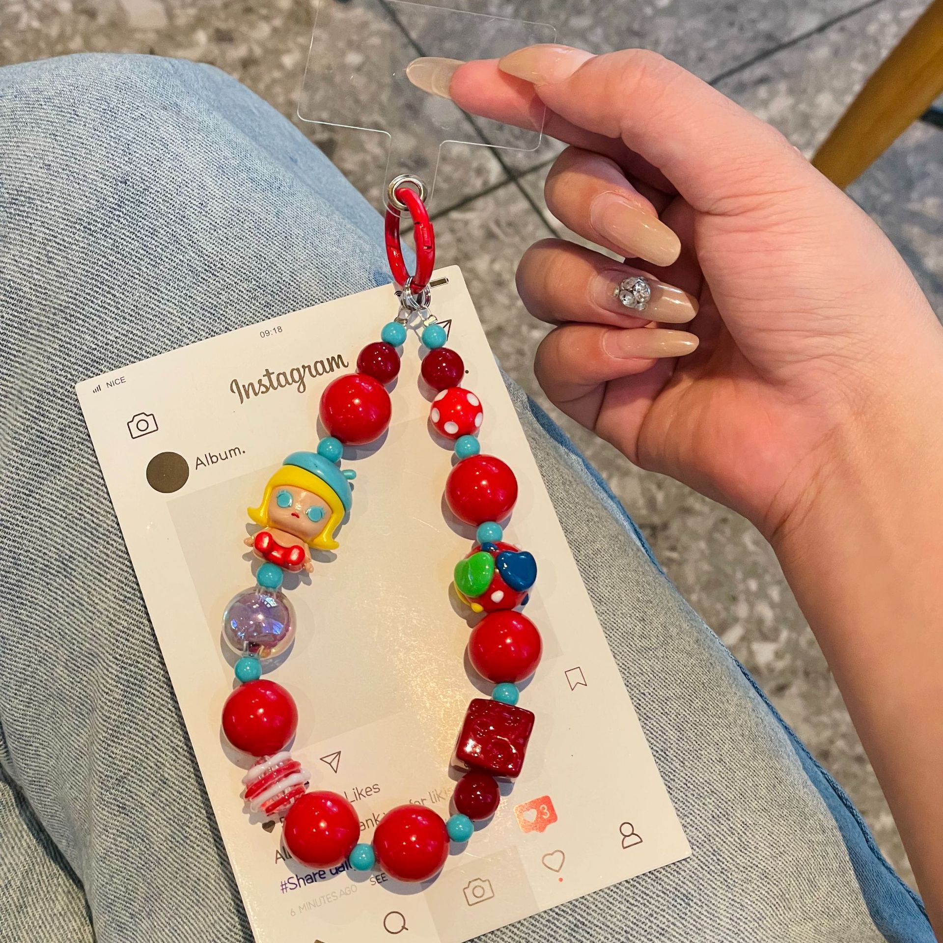 Caricatura encantadora muñeca hecha a mano cadena colgante colgante colgante de teléfono móvil colgante CCD cámara bolso colgante colgante colgante