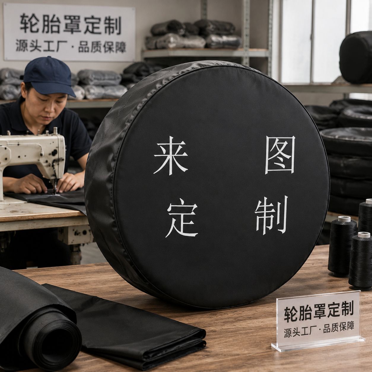 Car Tire Protective Cover, Custom-Made According to Your Drawings, Oxford Cloth Tire Cover, Spare Tire Cover, Rainproof and Sunproof, Universal Type, Custom-Made