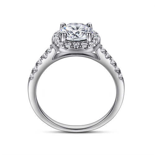 Elegant S925 Sterling Silver Wedding Ring Set for Women, Trendy Zircon Combination Rings—Perfect for International Trade Jewelry Designs