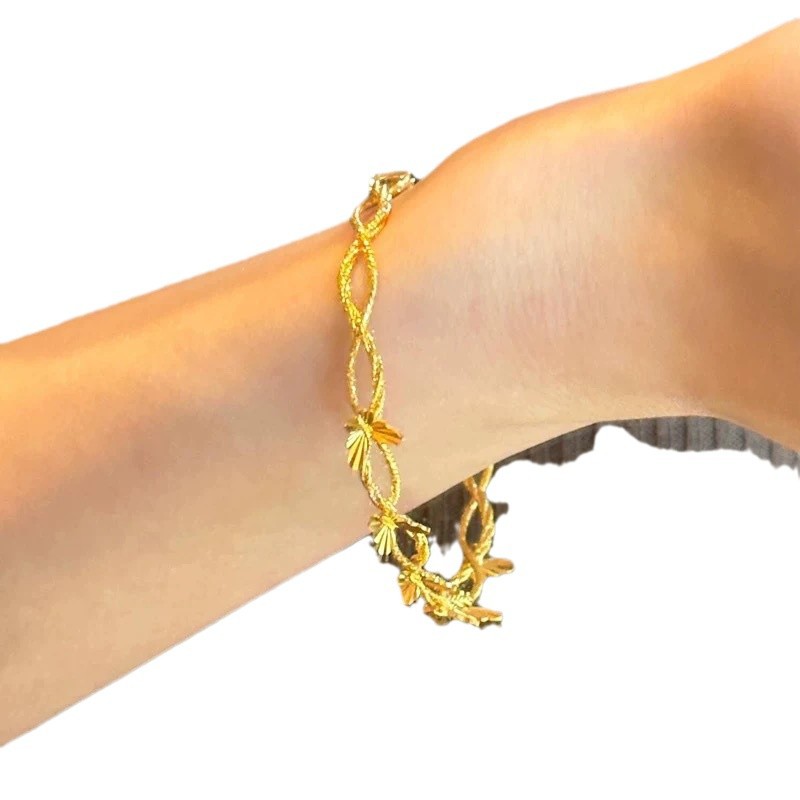 Nuovo braccialetto a farfalla in fuga principessa apertura regolabile rame placcato oro regalo fidanzata gioielli moda_voghion.com