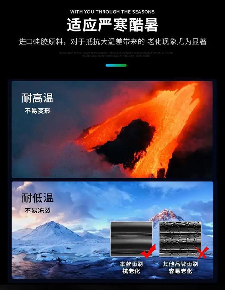 Toyota Asia Dragon special wiper original boneless front and rear wiper blades new and old front window HD mute