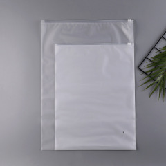 Transparent sanding 45*50*65 down feather cotton coat with zipper plastic slider self-sealing coat packaging bag
