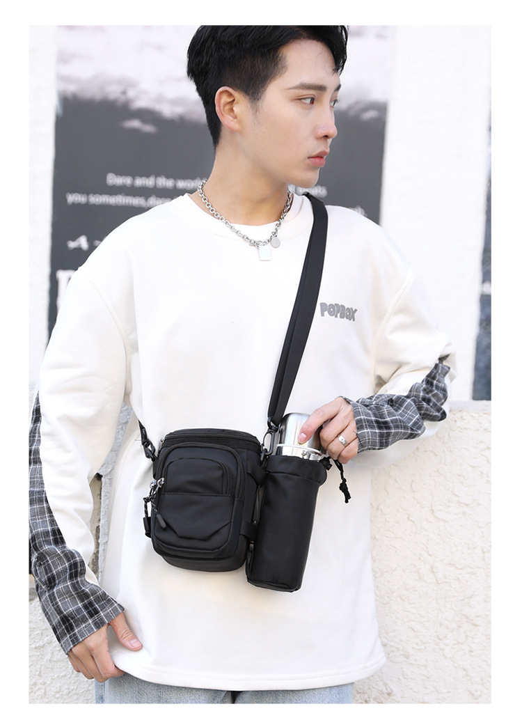 Men's Solid Color Oxford Cloth Zipper Fanny Pack display picture 8