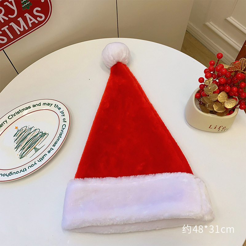 Europa y América lindo sombrero de Navidad niños adultos Santa Claus sombrero Regalo De vacaciones felpa muñeco de nieve sombrero al por mayor de vestir