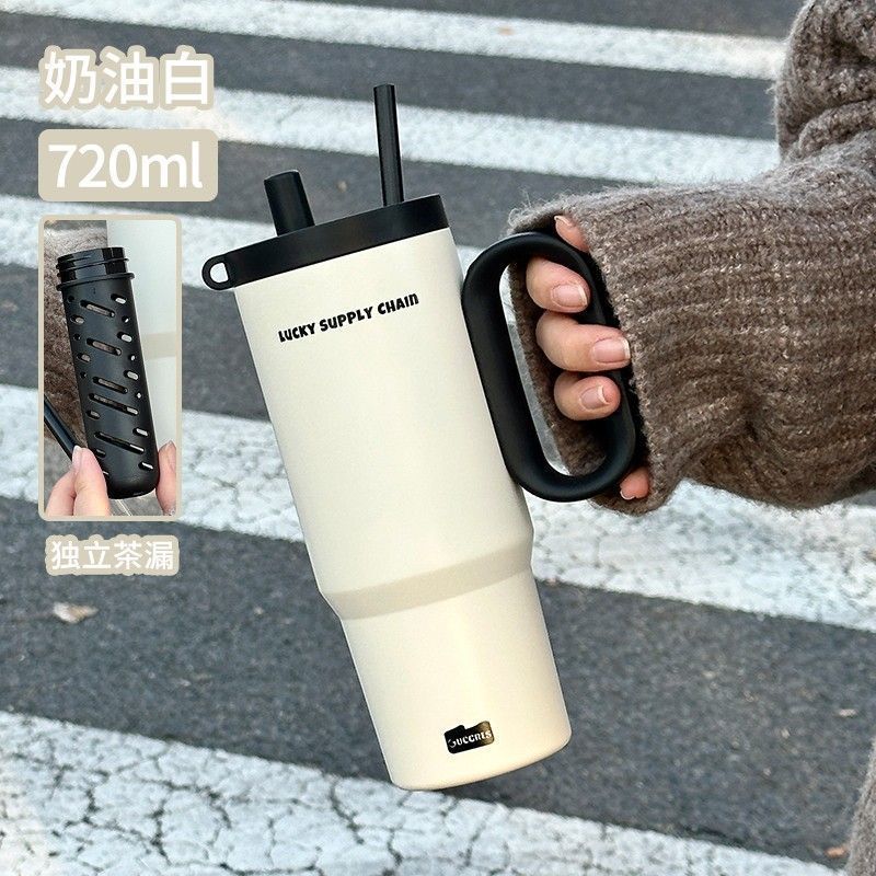 軽くて高級感のあるウォーターカップ 316 ステンレス鋼のポータブルコーヒーカップ大容量高価値ニッチ断熱ケトル|undefined