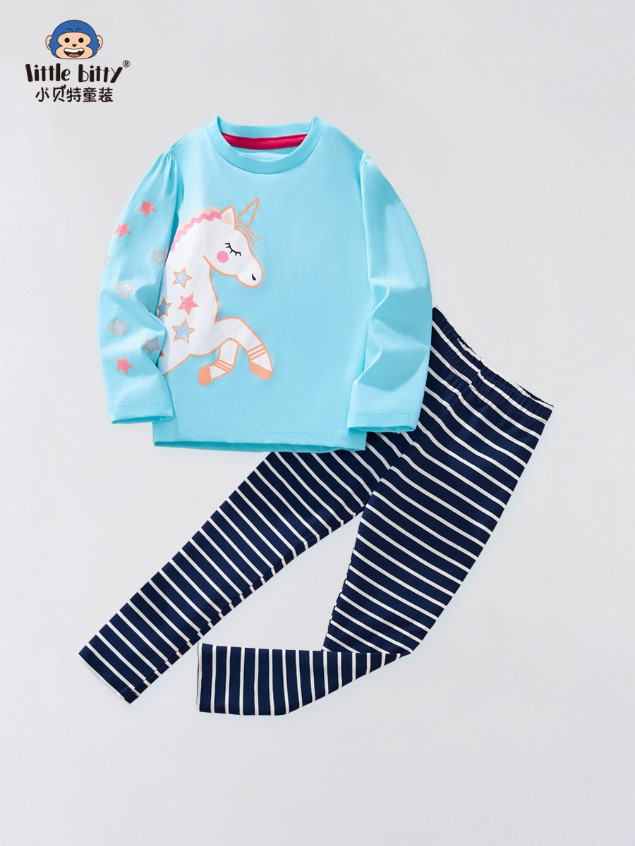 Children's Suit 2025 New Long Sleeve T-Shirt Pants Casual Two-Piece Set Spring and Autumn European and American Children's Clothing Autumn Clothes and Autumn Pants