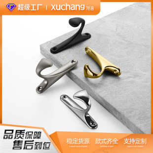 Xuchang zinc alloy single hook coat hook factory non-perforated hook wall-mounted creative bathroom metal hook