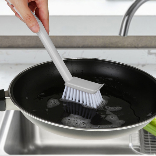 Revitalizing Long-handled Kitchen Brush SA109, Hangable Stove Top Cleaning Brush, Dish Washing Pot Scrubber