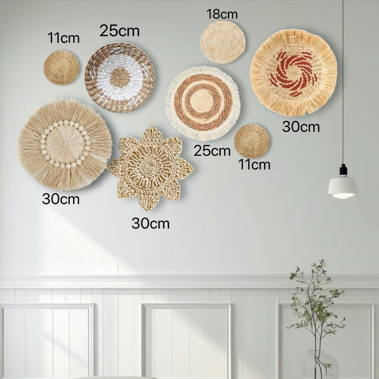 Decoración de Pared Tejida a Mano Estilo Pastoral para Restaurante y Paredes image 45