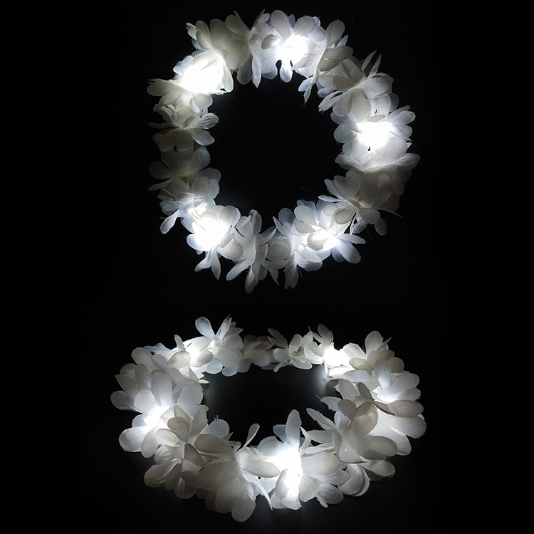 Guirlanda de LED hawaiana guirlanda de LED blanco guirlanda de LED hawaiana props de apoyo