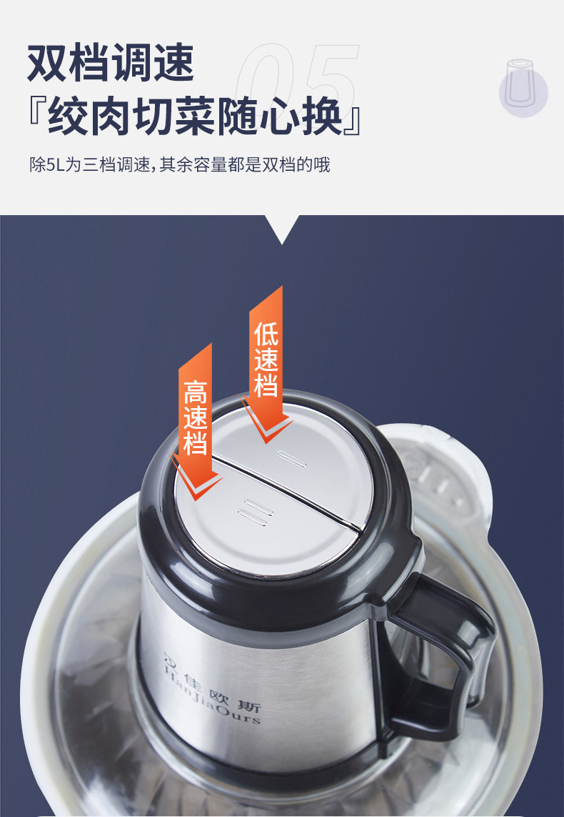 新款大功率家用绞肉机商用多功能料理机和面辣椒蒜姜肉泥机粉碎机