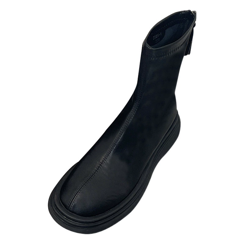 2023 осень-зима Новые сапоги на толстой подошве Женские Ботинки Martin белая женская обувь Тонкие сапоги Женская хлопчатобумажная обувь женские короткие сапоги на флисовой подкладке