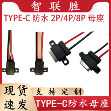 type-c��ˮĸ��2pin6pin늄���ˢ��횵��L�ȱ��ر�IP67��ˮ��늿�