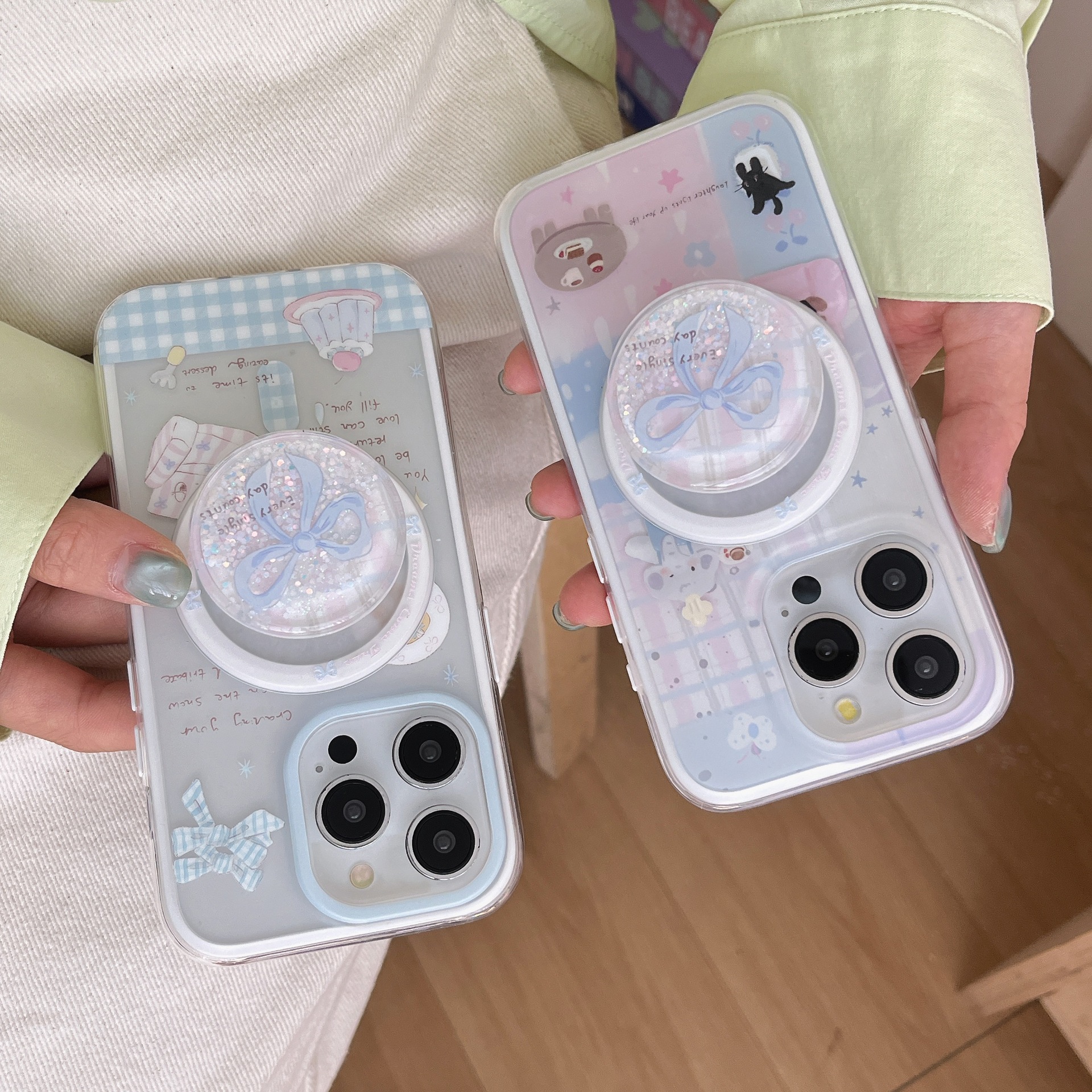 Interesante costura de color bebé elefante brillo arco para Apple 15/16 funda para teléfono móvil 14 atracción magnética 13 mujer 16PM