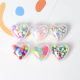 Ins style Korean transparent love color beads diy acrylic accessories earrings key chain mobile phone chain material wholesale