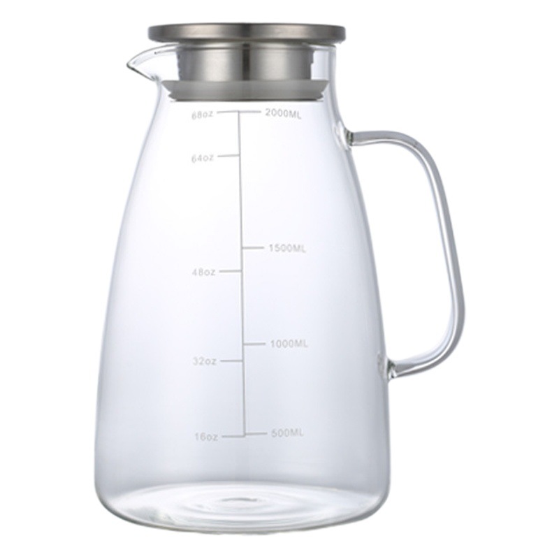 INS nórdico simple gran capacidad hogar vidrio botella de agua fría traje grueso conjunto de agua hervida agua fría botella de agua olla