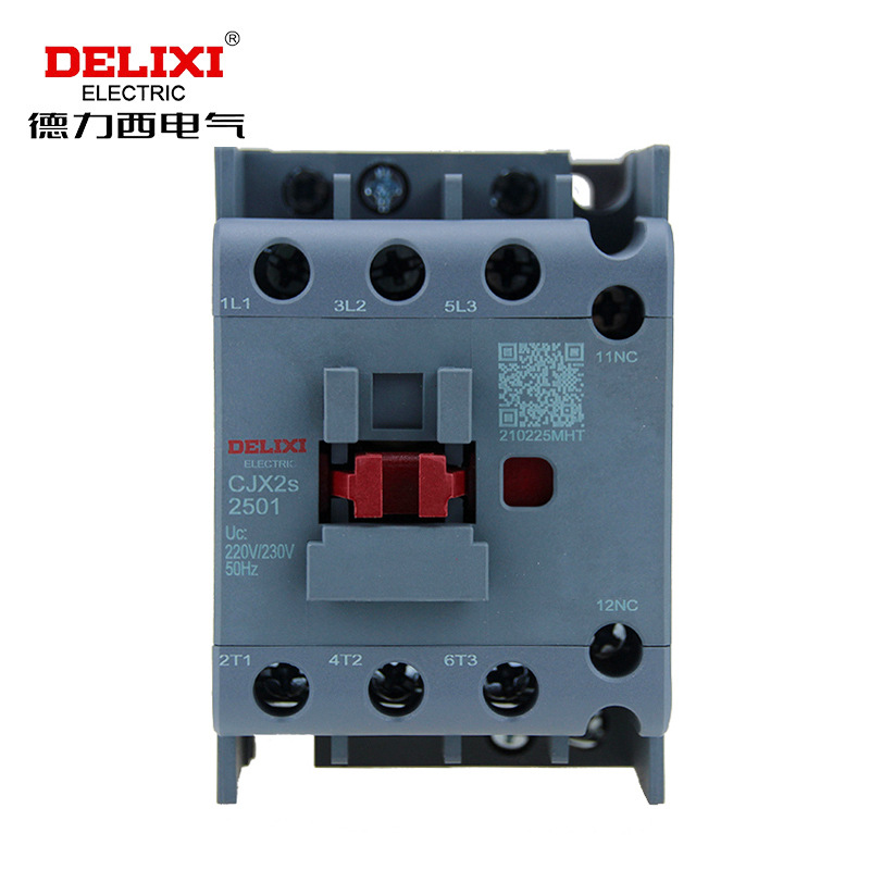 得力西CJX2s-2501交流接触器220V三相380V 36V 24V单相银合金触点