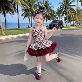 女童套装夏季2026新款宝宝夏装裙子儿童夏天吊带tutu裙两件套薄款