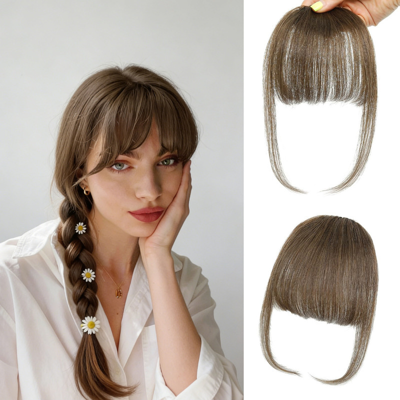 Air Bangs Wig for Women, Summer Lightweight Fake Bangs, Natural Realistic Invisible Forehead Bangs, Seamless Hairpiece Air Bangs Wig for Women, Summer Lightweight Fake Bangs, Natural Realistic Invisible Forehead Bangs, Seamless Hairpiece