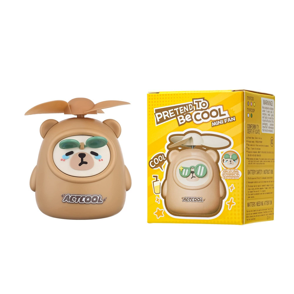 Small cartoon cute handheld air fan for students