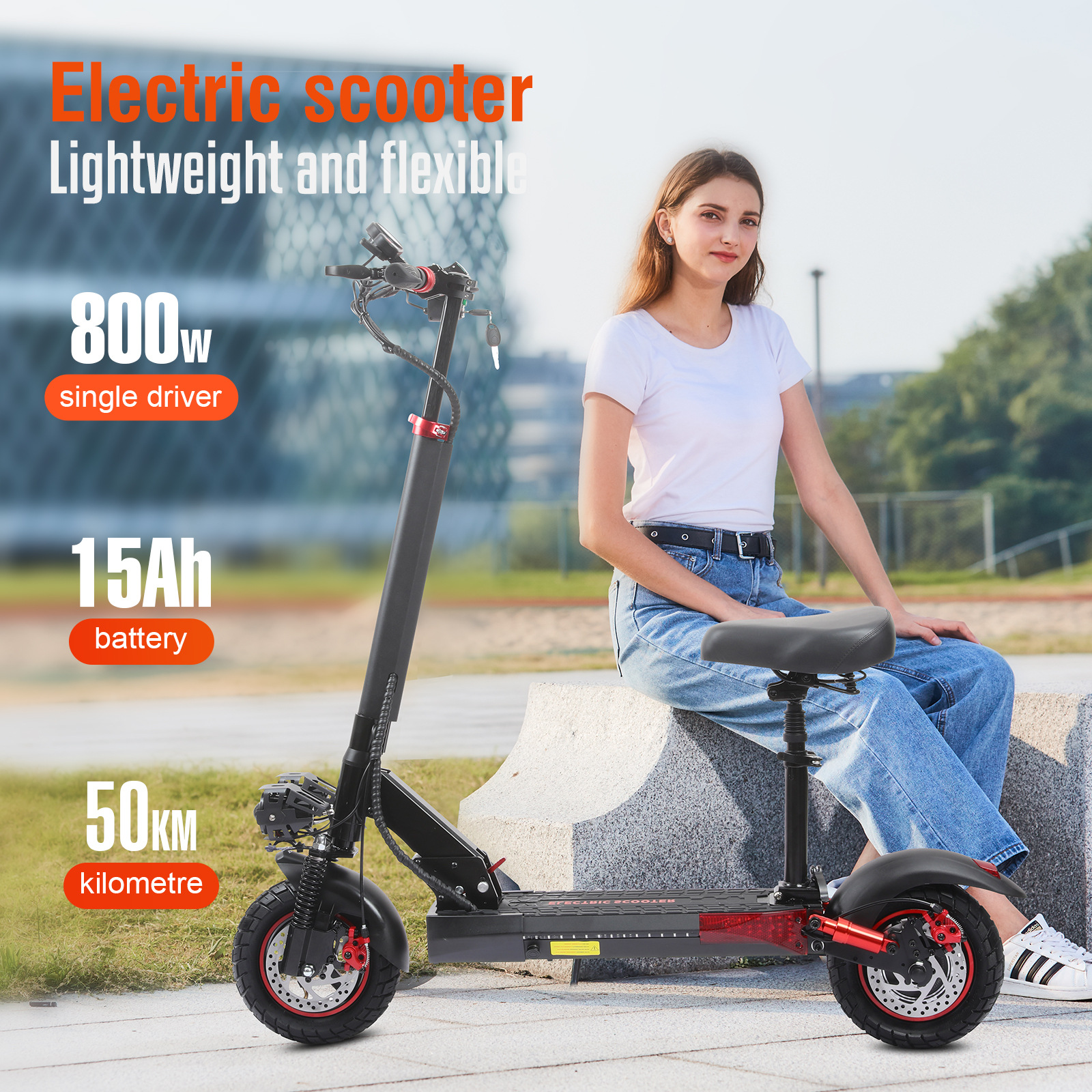Overseas New Model 10inch Adult Electric Scooter Portable Foldable Outdoor Electric Vehicle