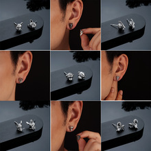 十二生肖耳钉男时尚潮流原创个性设计耳扣女简约高级感百搭耳饰品