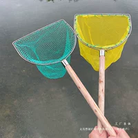 Новая сетка из нержавеющей стали с деревянной ручкой для ловли рыбной икрой, креветок, рыбных фекалий, рыбной чешуи и крупной рыбы.