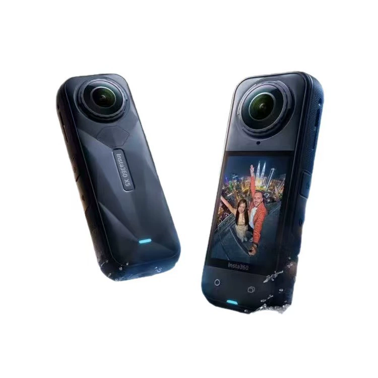 Insta360 X5 панорамная экшн-камера 8K HD с антишоком, водонепроницаемая ручная камера для велоспорта и лыж