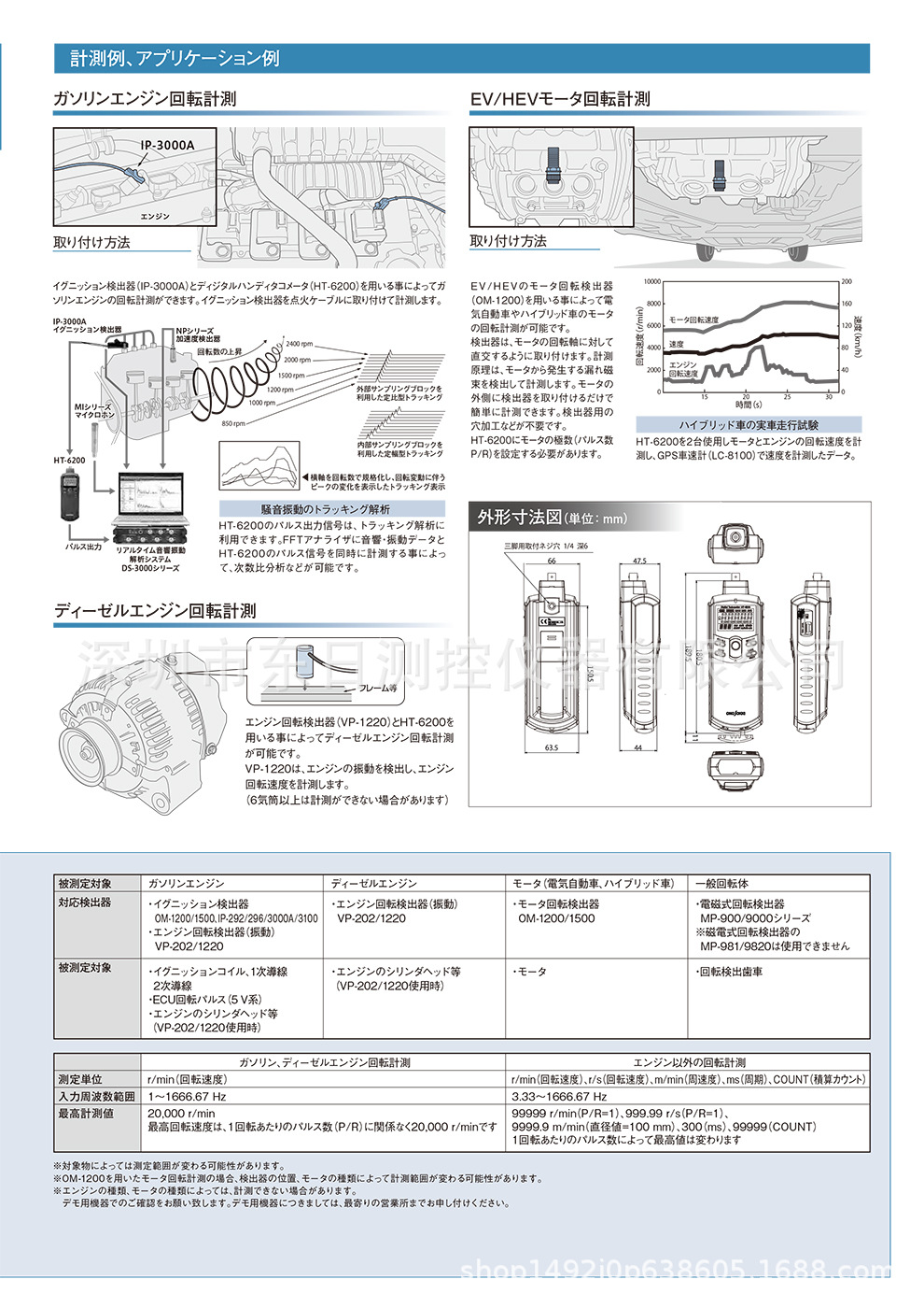 Japan's Original Imported Onosokki Ono Handheld Digital Tachometer Ht-5510 Ht-6200