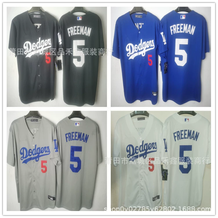 Dodgers Доджерс бейсбольный костюм № 5 FREEMAN трикотаж Frieman костюм для соревнований вышивка тренировочный костюм мужской