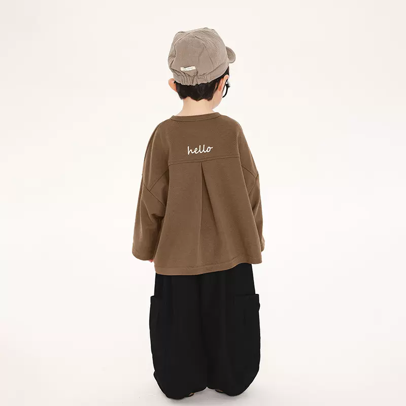 畅果服饰男童t恤长袖春装儿童春秋套头上衣中小童韩版宽松卫衣
