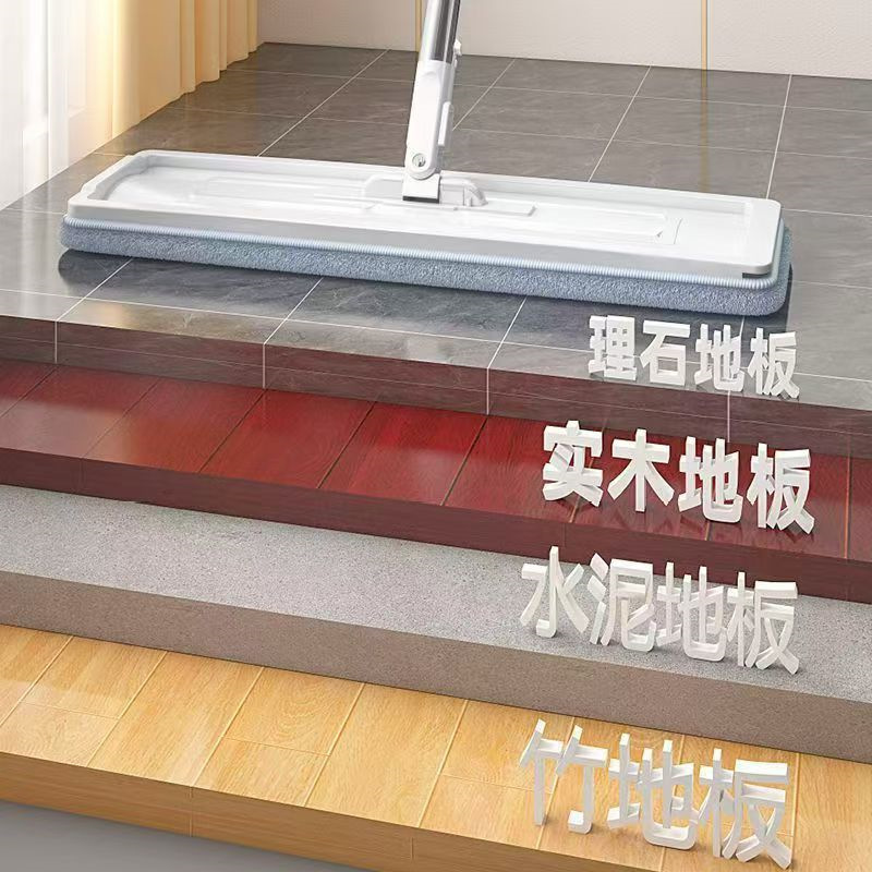 Mopo para el hogar limpio, seco y húmedo, dos usos sin lavado a mano, placa plana para perezoso, limpieza de suelo, artefacto de absorción de agua, almacenamiento sin lavado, ahorro de esfuerzo image 4