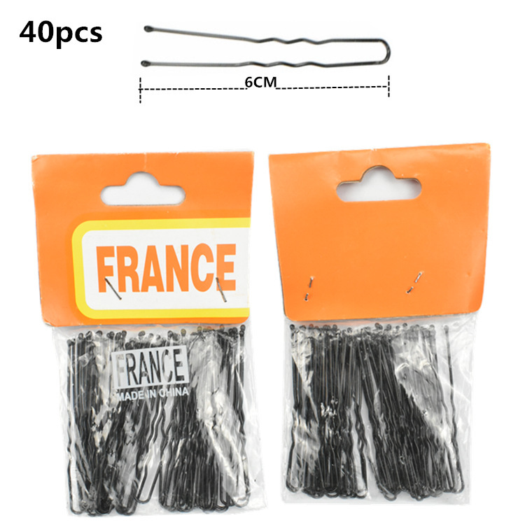 Hairdressing Styling Hair One-word Clip Black Hair Clip U-shaped Clip Bangs Styling Steel Clip Wig Invisible Hair Clip YQ316
