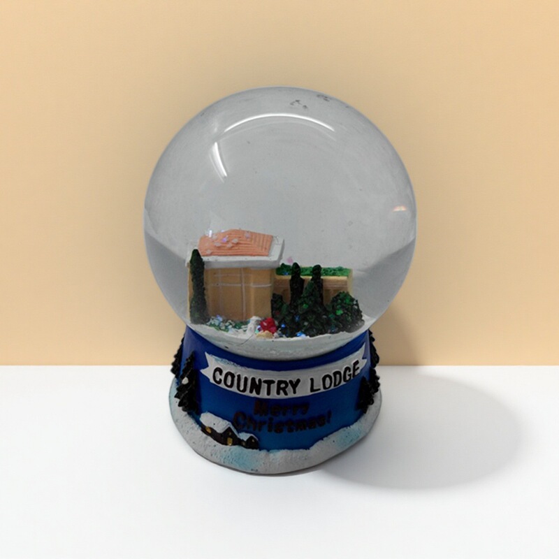 Automatic Snow-Spraying Water Ball Building Resin Ornament, Lighted Music Box Glass Building Attraction Crystal Ball Craft Automatic Snow-Spraying Water Ball Building Resin Ornament, Lighted Music Box Glass Building Attraction Crystal Ball Craft