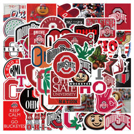 50张ohio state俄亥俄州立大学贴纸涂鸦贴画行李箱笔记本DIY贴纸