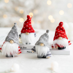 クリスマス装飾ウールフェルト老人装飾クリスマス妖精ストラップ顔なし老人ストラップクリスマスツリー小さなストラップ