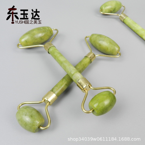 Factory Aventurine Jade Roller Face Massage Beauty Stick Green Wind Jade Facial and Eye Roller Massager