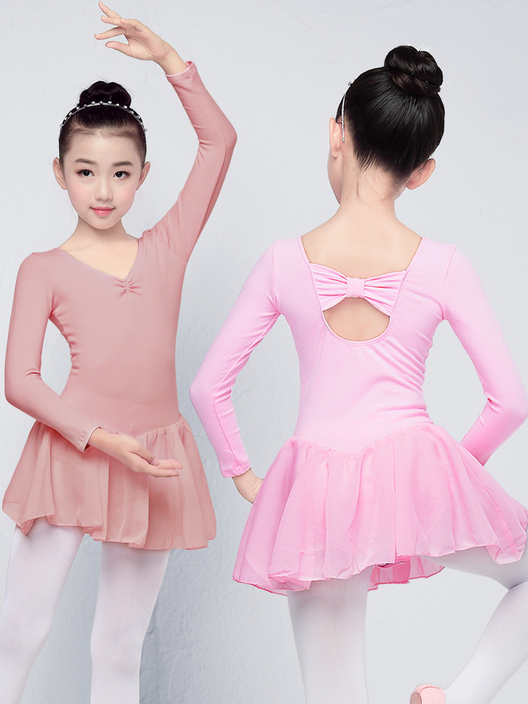 Ropa de baile para niños, falda de ballet de manga corta para primavera y verano, mono de baile para niñas, ropa de práctica para niñas, trajes de baile chino
