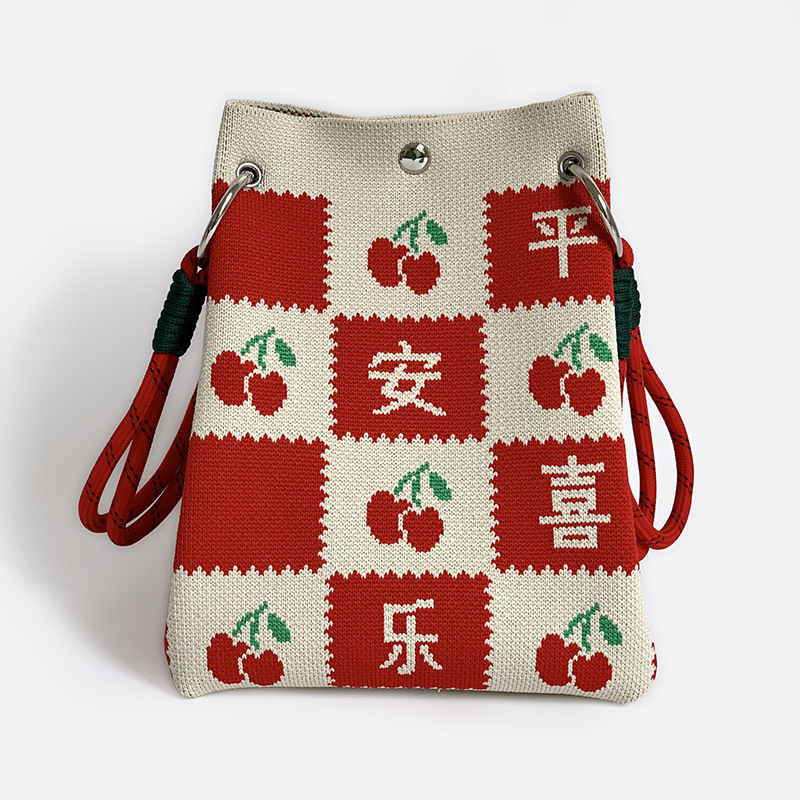 Bolsas de punto nuevas bolsas de hebilla de anillo trenzadas bolsas de mano de hebilla magnética tridimensional bolsas de mano bolsas de mano bolsas de hombro fábrica al por mayor