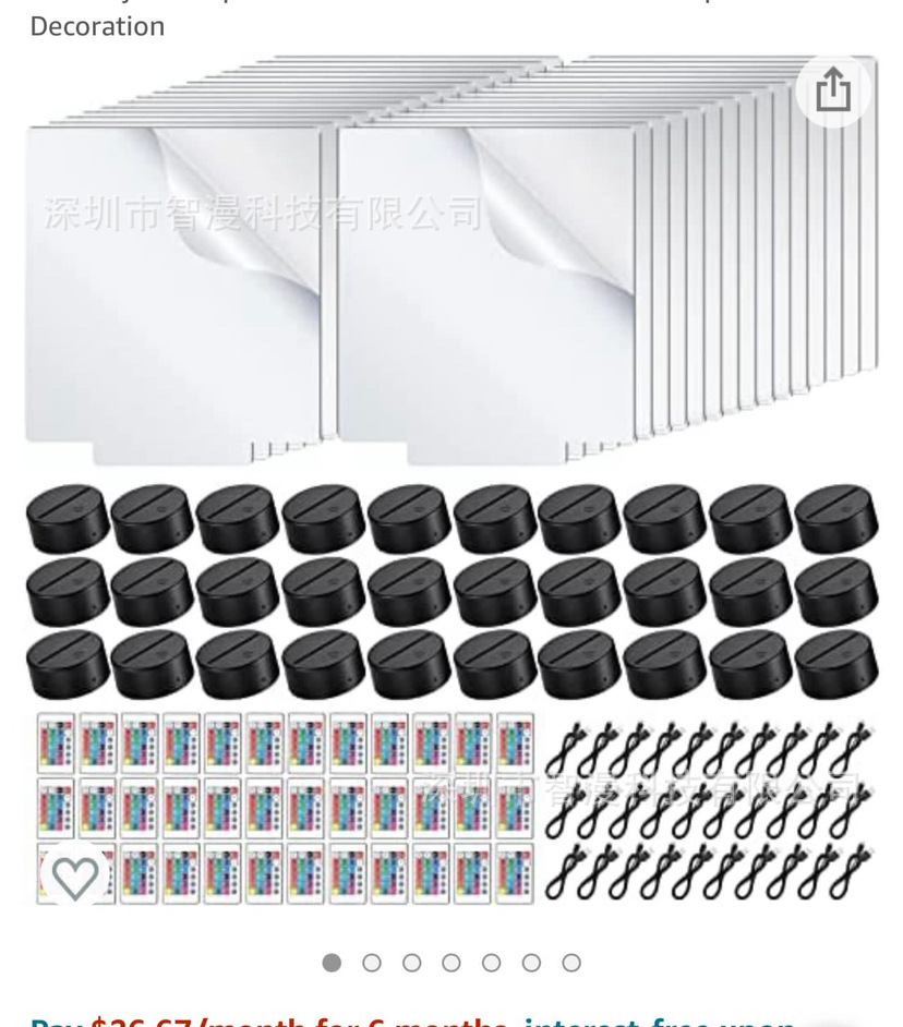 Transfronterizo nuevo exótico 3D luz de la noche titular USB Toque control Remoto colorido luz de la noche lámpara de mesa de acrílico combinación base