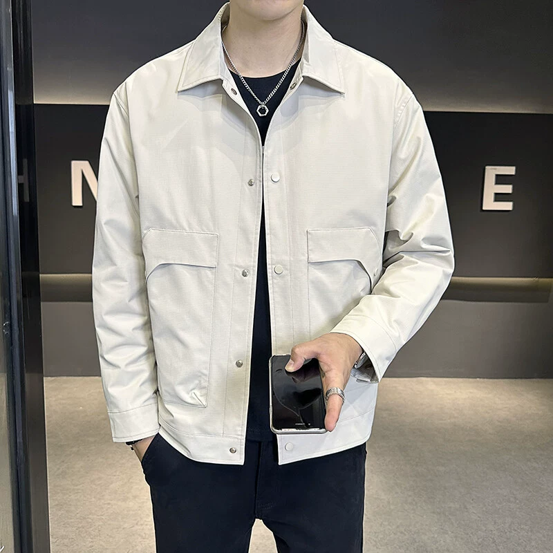 2025 новая куртка весна новый мужской стройный красивый темный принт модная куртка-один для волос 0108