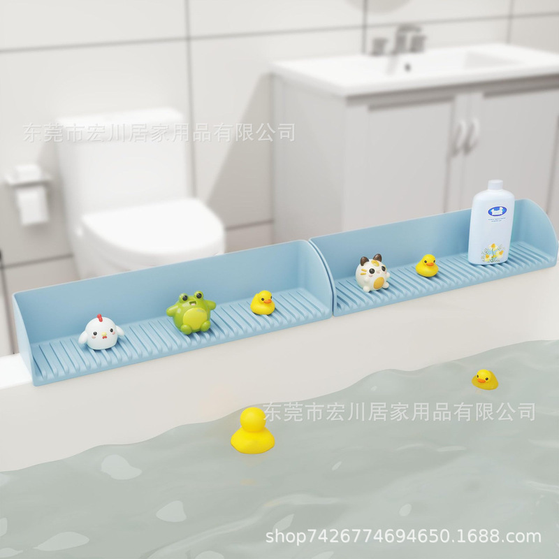 Cross-border kitchen bathtub sink edge splash guard silicone water barrier panel accessories