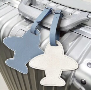 Hot-Selling Aircraft-Shaped Two-Color Luggage Tags for Outdoor Travel Pu Leather Luggage Tags Portable Luggage Tags to Prevent Loss