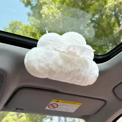 Car tissue box/set as on Xiaohongshu, Plush Cloud