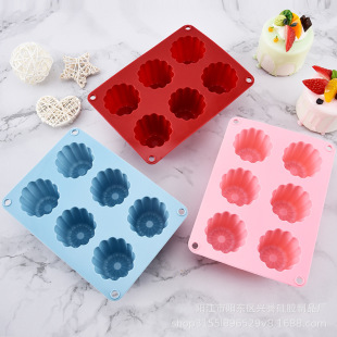 Food Grade French canalei Cali small cake dessert jelly pudding mousse silicone baking mold candle