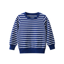 27kids品牌童装批发 2024秋季新品 儿童卫衣条纹宝宝衣服一件代发