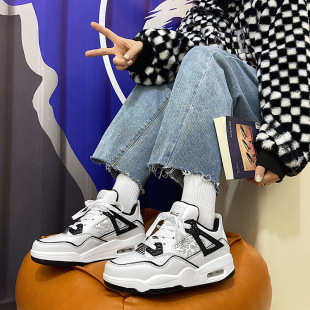 Hong Kong-style Torre Shoes Women's ins Trendy 2021 Four Seasons Sports Running Shoes Men's All-match Platform Casual Air Cushion Sneakers