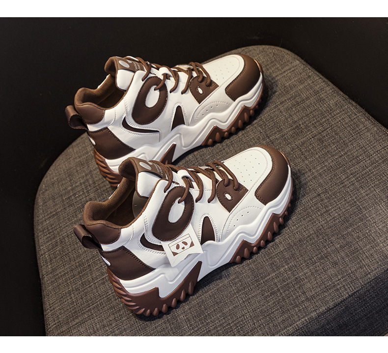 Giày sneaker nữ đế dày tăng chiều cao phong cách dad shoe mùa thu 2026 — M2503 Màu nâu, M2503 màu đen, M2503 màu xanh lam chi tiết 22