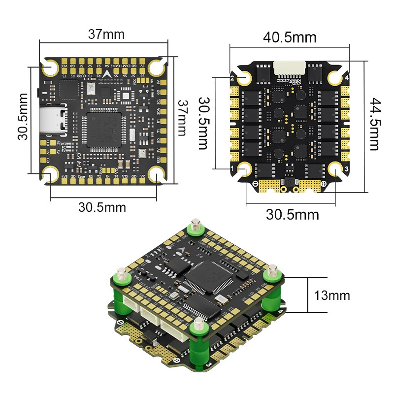 Aocoda-RC F465S F475S летающая башня V4F405 полётный контроллер 65A/75A электронно управляемый FPV проходной дрон